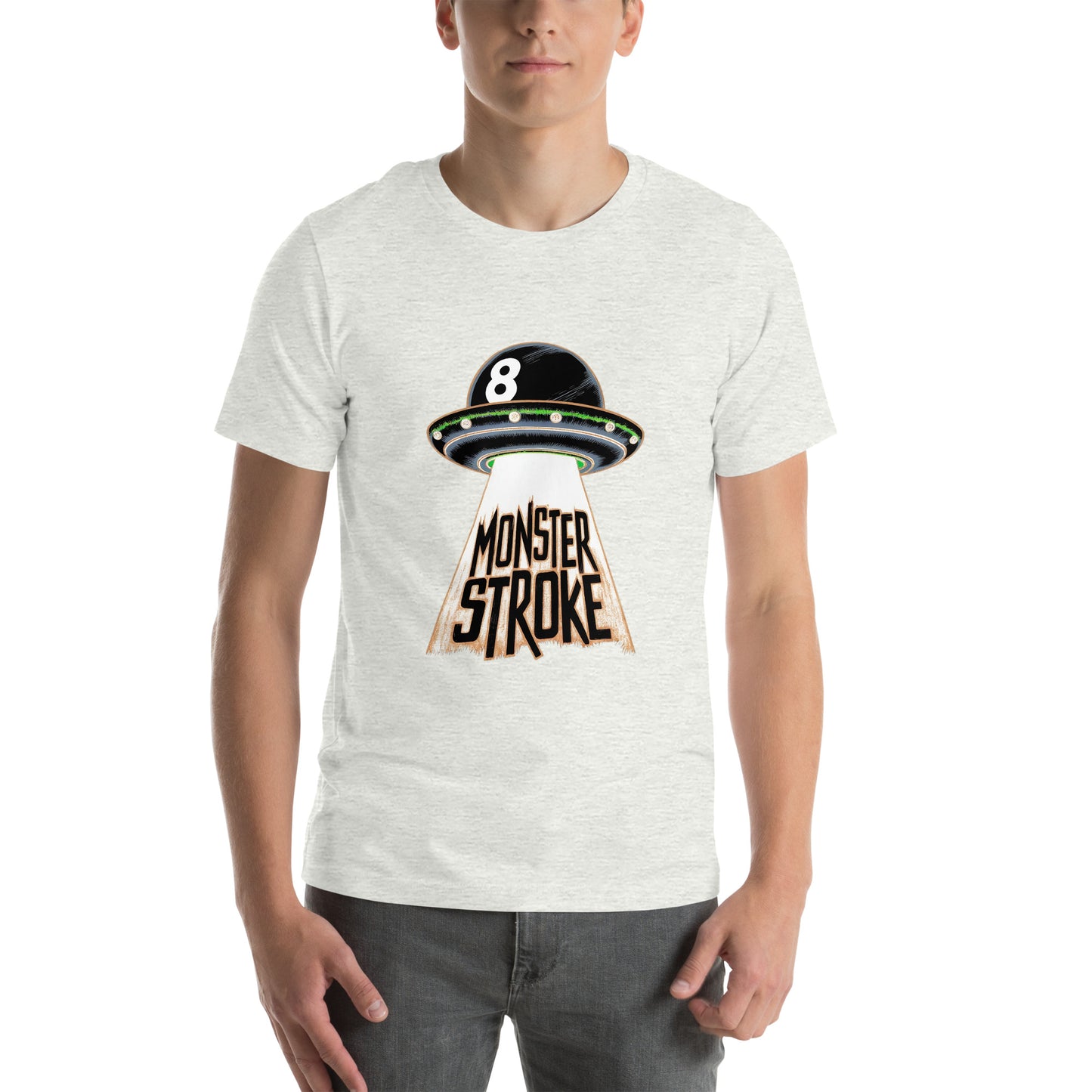 Monster Stroke 8-ball UFO Unisex t-shirt