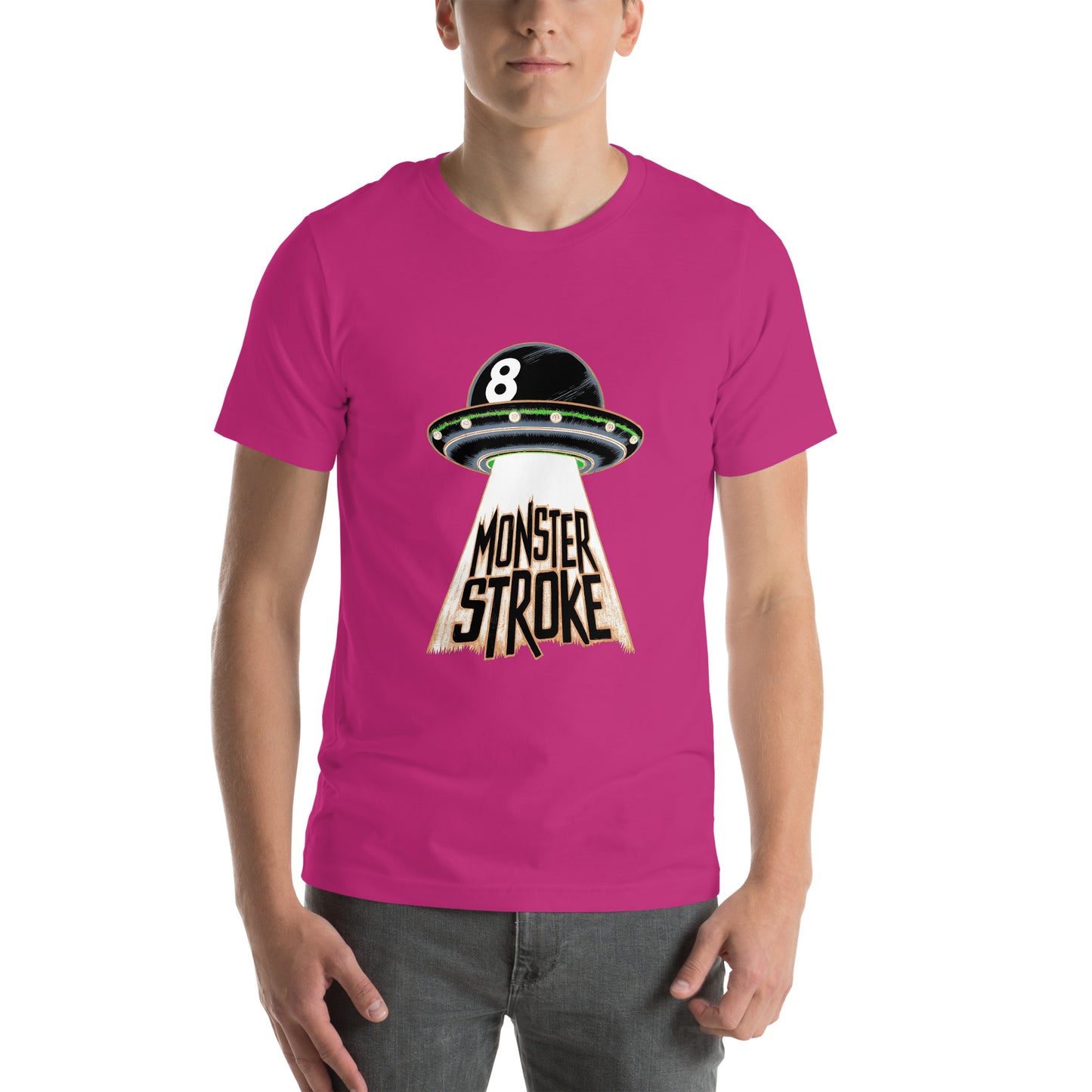 Monster Stroke 8-ball UFO Unisex t-shirt