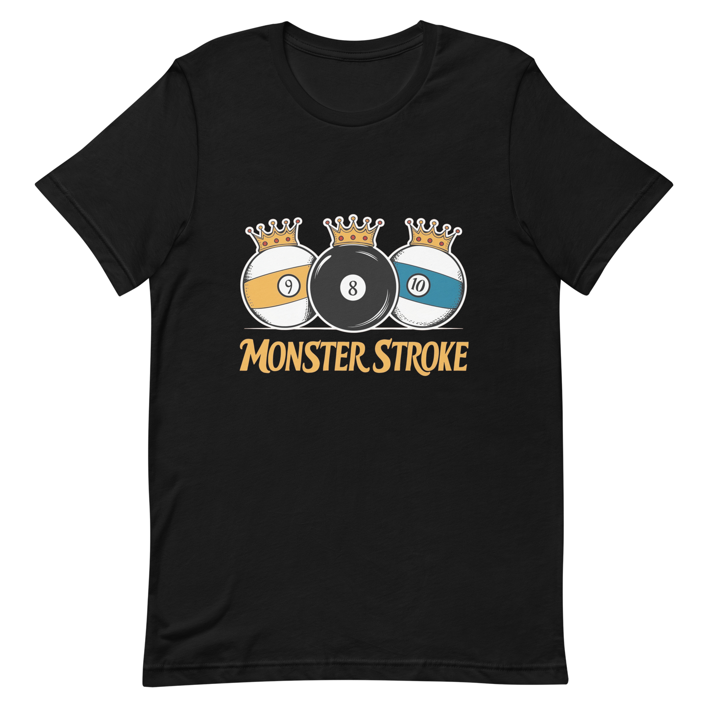 8-ball, 9-ball, 10-ball "Three kings" Billiard Unisex t-shirt