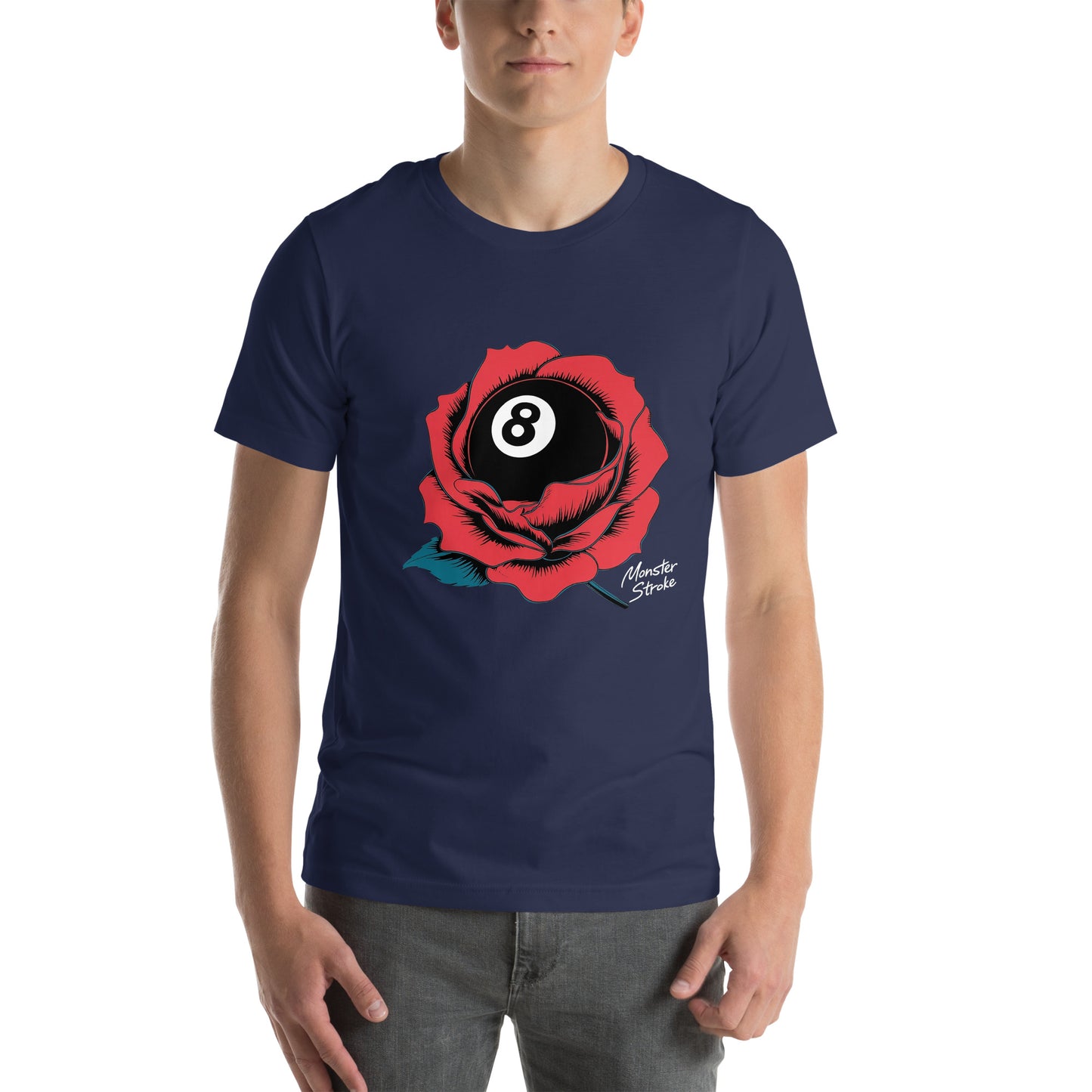 Monster Stroke 8-ball Rose Unisex t-shirt