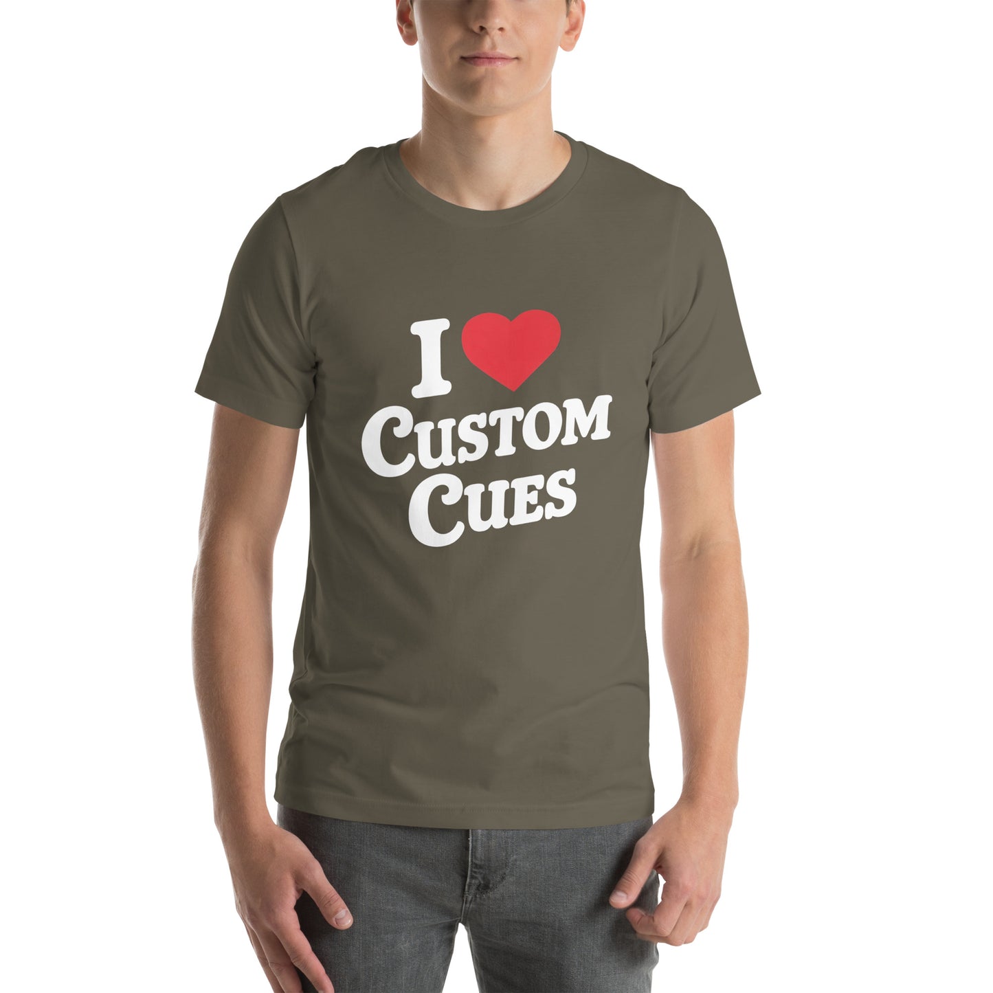 I ❤️ Custom Cues Unisex t-shirt