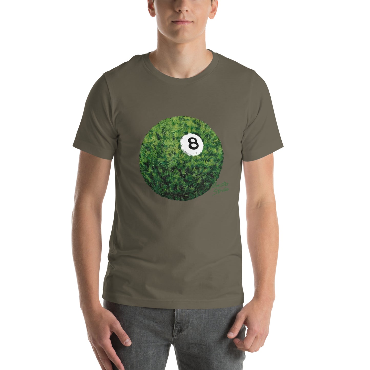 8-ball Grass billiards ball Unisex t-shirt