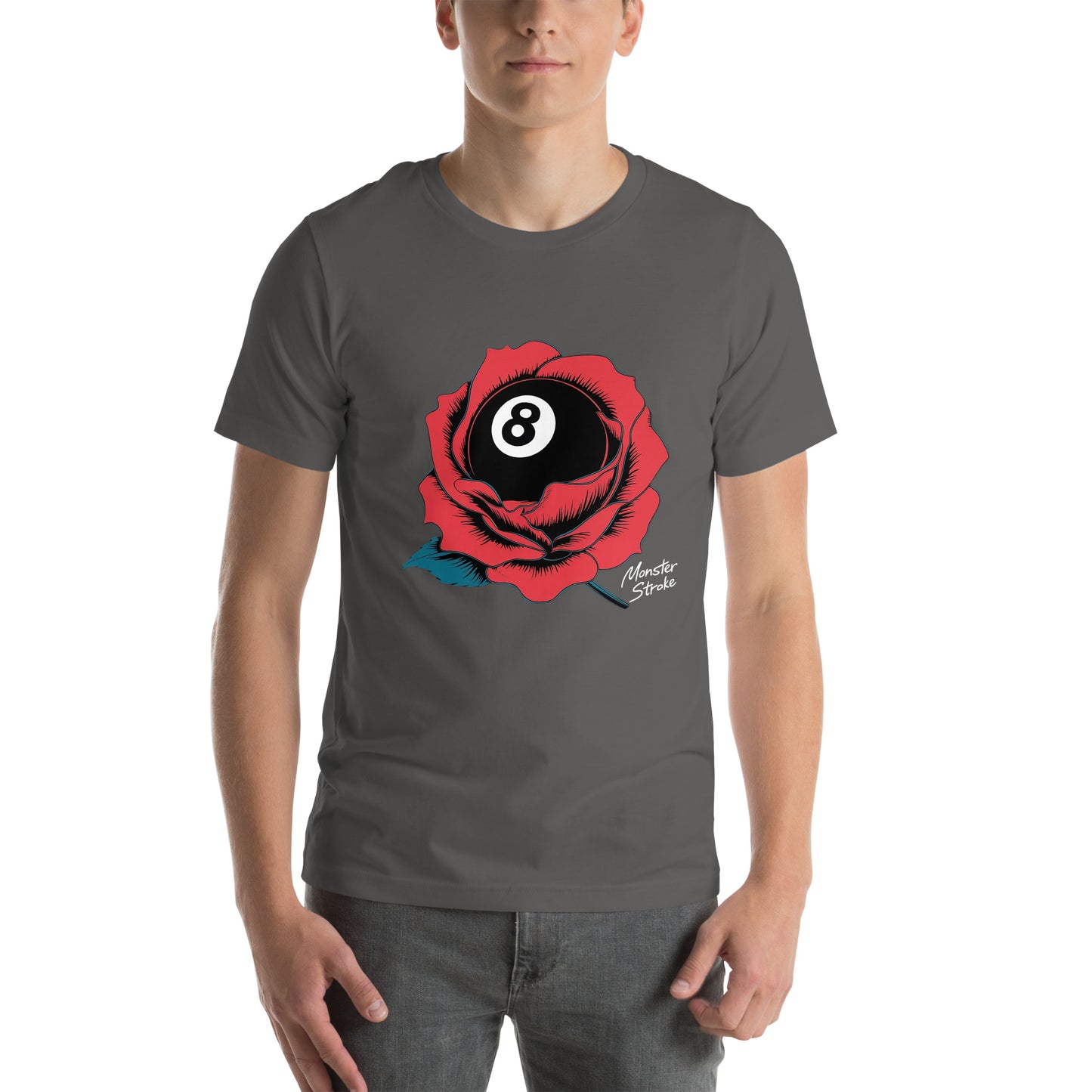 Monster Stroke 8-ball Rose Unisex t-shirt