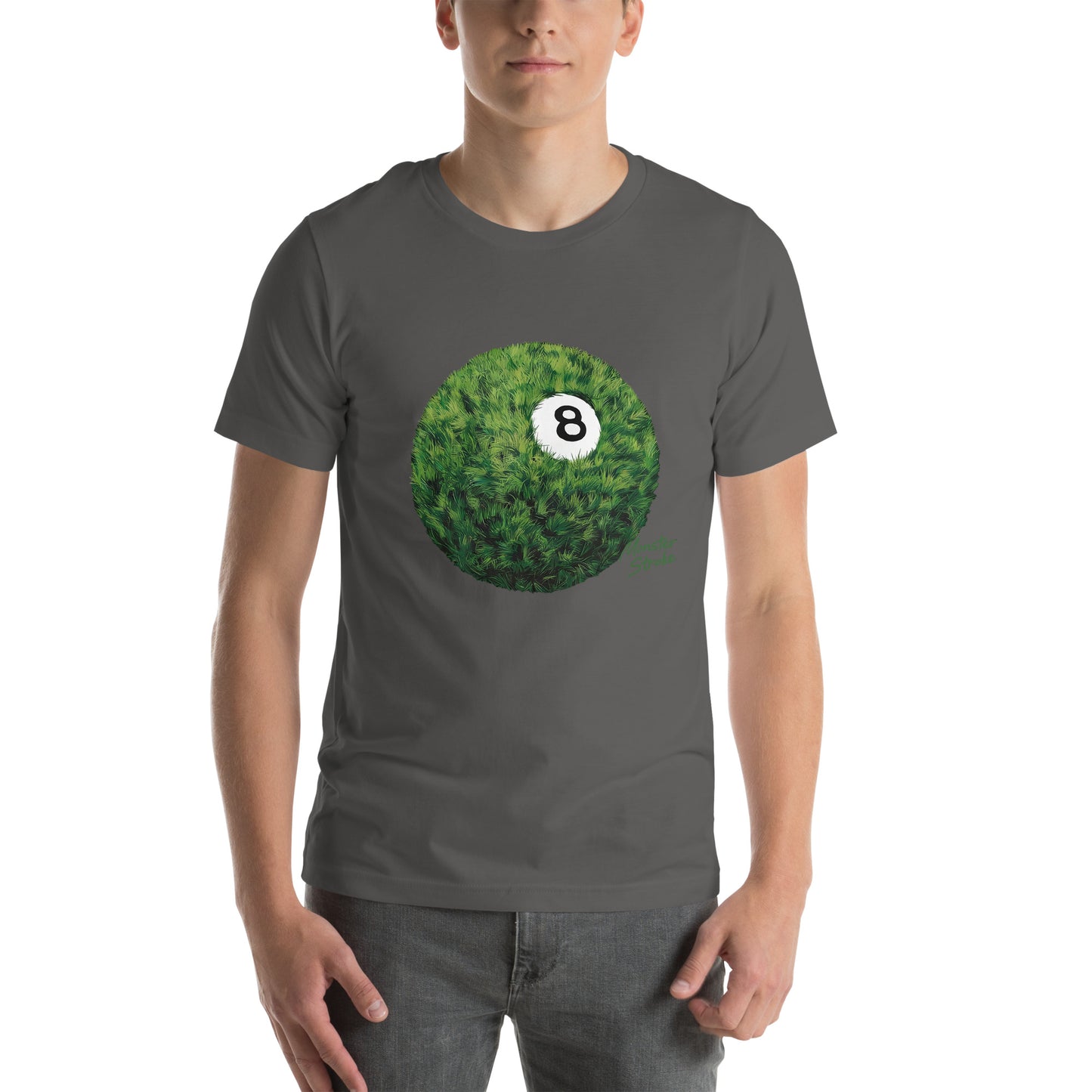 8-ball Grass billiards ball Unisex t-shirt