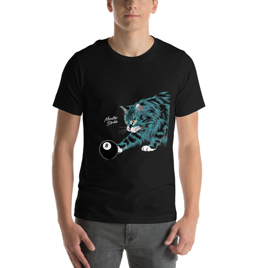 Monster Stroke Cat & 8-ball Unisex t-shirt