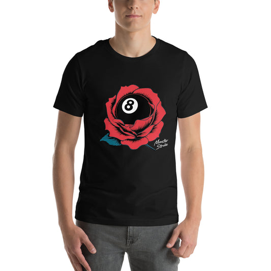 Monster Stroke 8-ball Rose Unisex t-shirt
