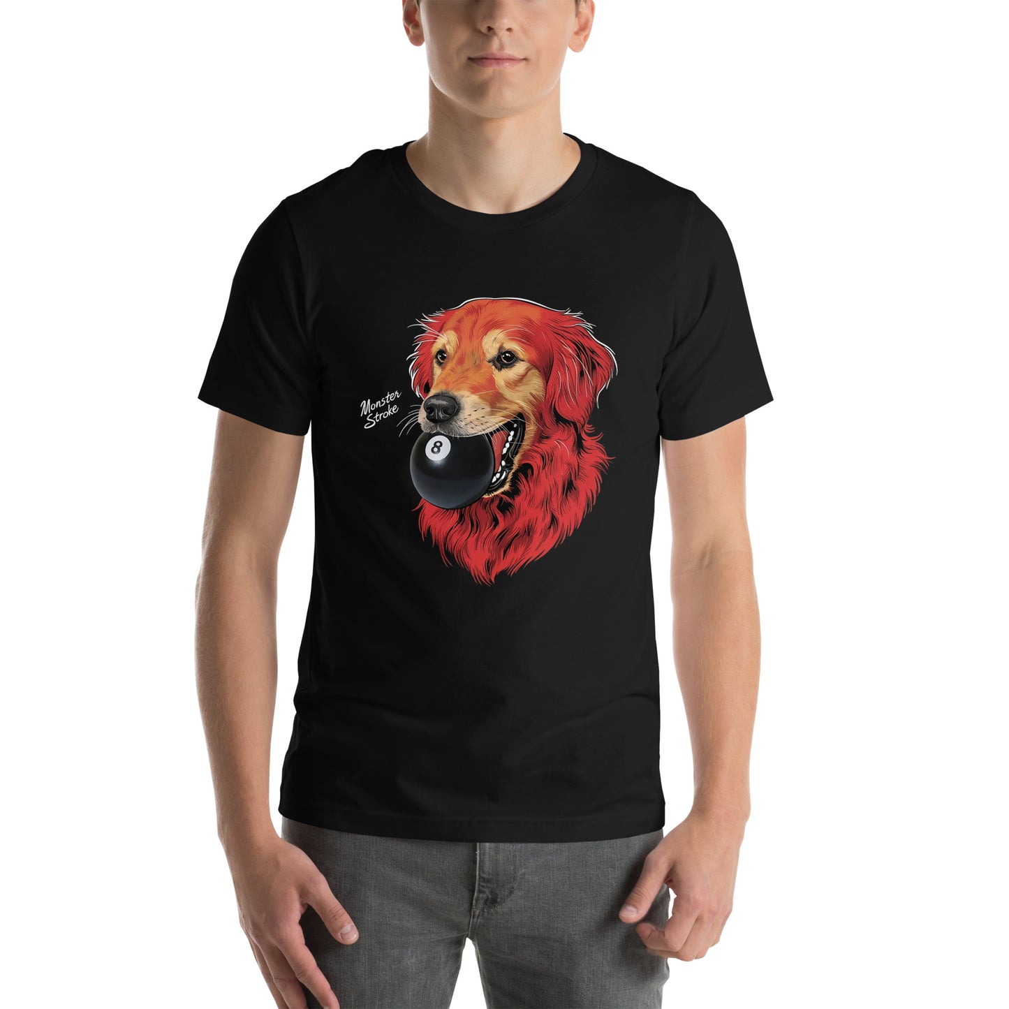 8-ball Dog Unisex t-shirt