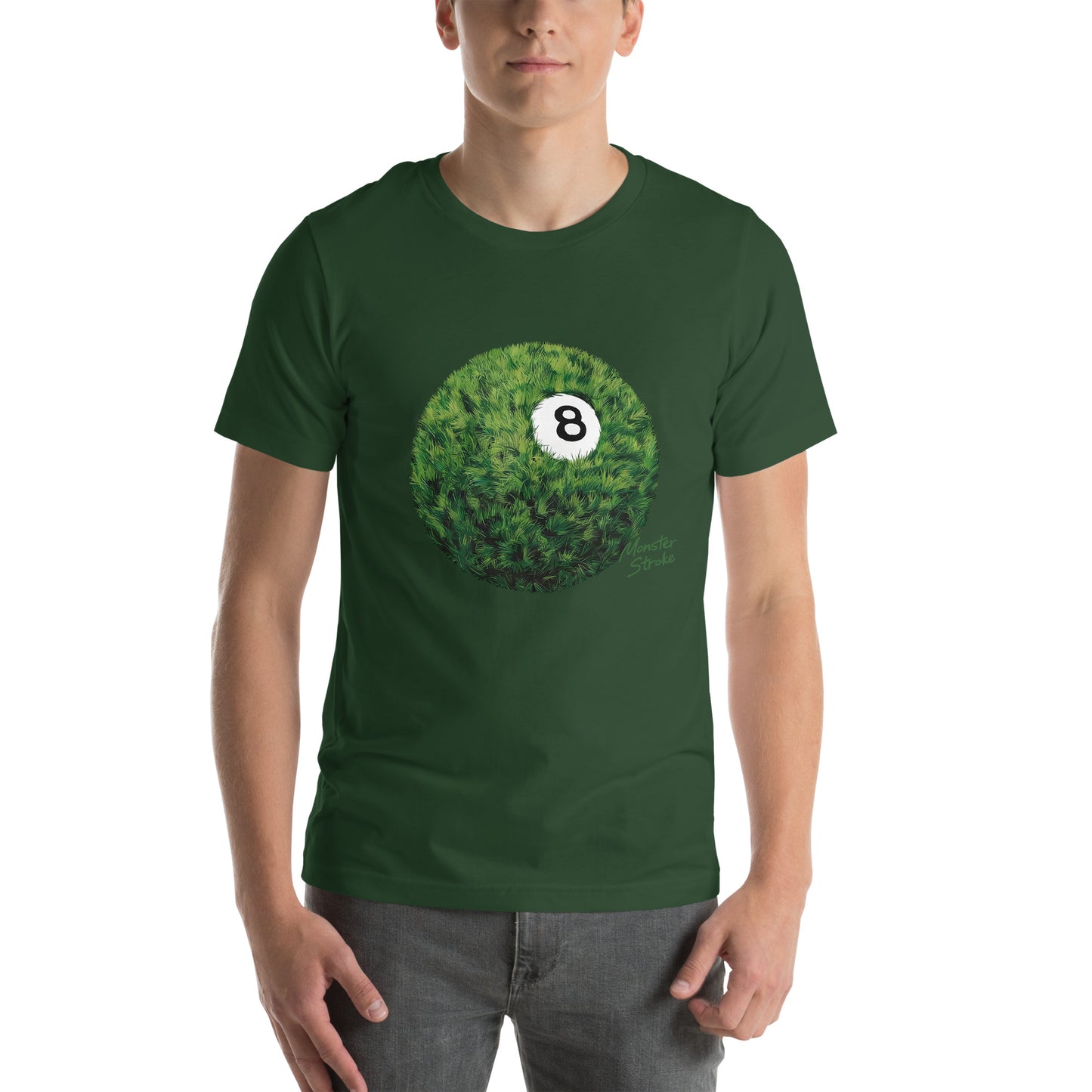 8-ball Grass billiards ball Unisex t-shirt