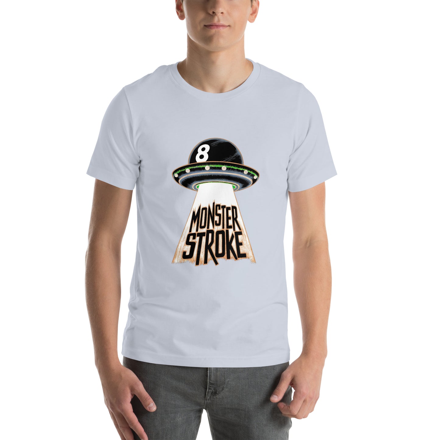 Monster Stroke 8-ball UFO Unisex t-shirt