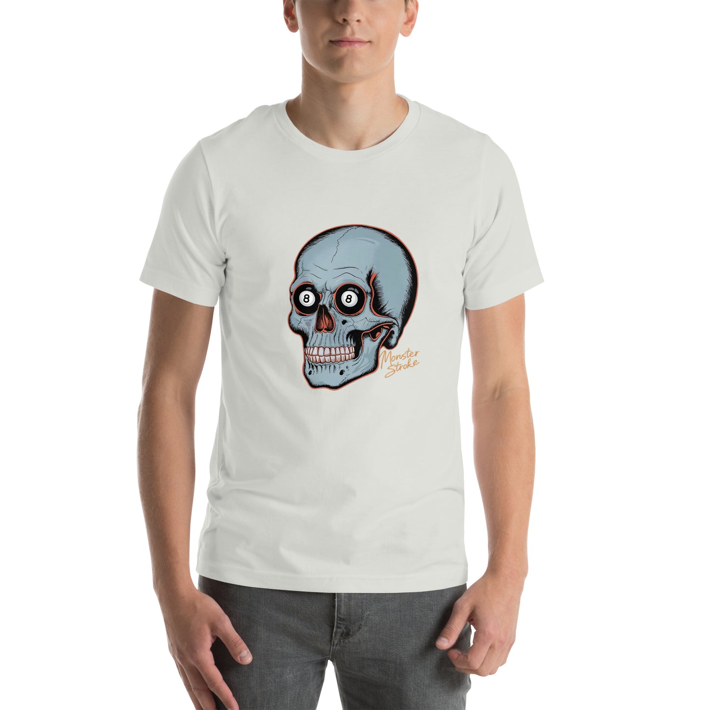 Monster Stroke 8-ball Skull Unisex t-shirt