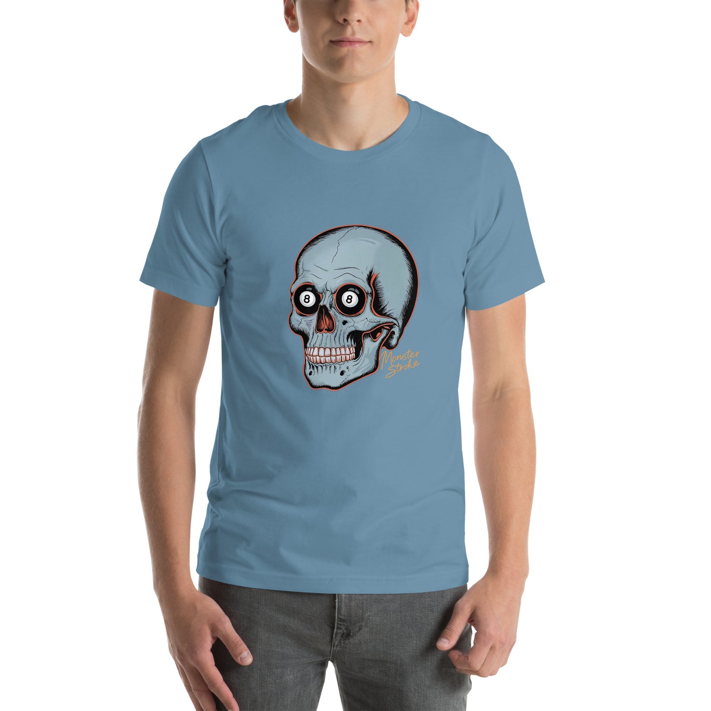 Monster Stroke 8-ball Skull Unisex t-shirt