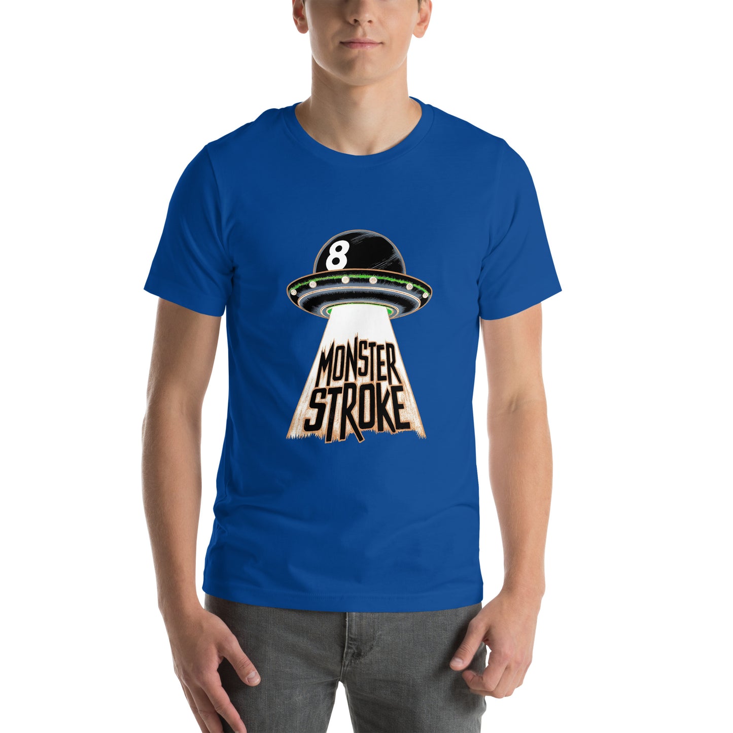 Monster Stroke 8-ball UFO Unisex t-shirt