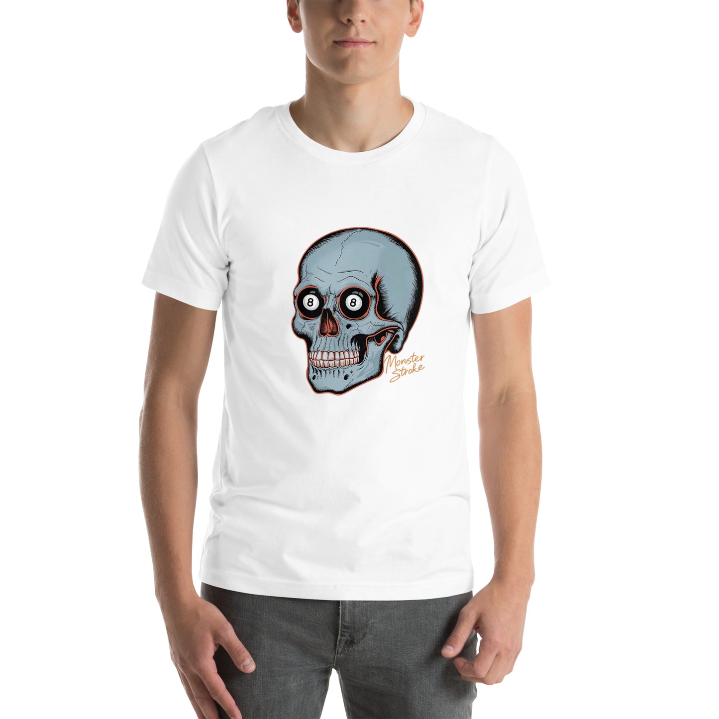 Monster Stroke 8-ball Skull Unisex t-shirt
